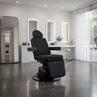Nouveau lit de soin électrique inclinable avec appui-tête ergonomique réglable et base hydraulique robuste pour salon de beauté commercial