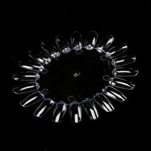 20 échantillons de vernis à ongles ronds sur roue, présentoir transparent en plastique naturel, nuancier de couleurs pour ongles - Product Image 3