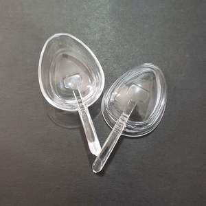 Cuchara medidora <span class=keywords><strong>de</strong></span> plástico transparente con <span class=keywords><strong>escala</strong></span>, cuchara <span class=keywords><strong>de</strong></span> polvo con forma <span class=keywords><strong>de</strong></span> hoja transparente <span class=keywords><strong>de</strong></span> 5g, 2,5 ml 5ml - Product Image 3