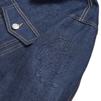 Conjunto de 2 Piezas de Mezclilla TOPSHOW, Chaqueta de Mezclilla Vintage con Costuras en Bloques de Color y Algodón Grueso Personalizado para Hombre