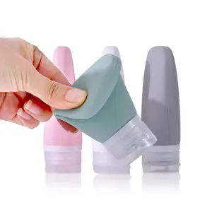 热卖90毫升化妆品包装白色粉色硅胶容器洗发水护发素护手霜管