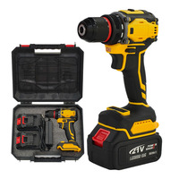 Perceuse sans fil 21 V Brushless Builders, 2 vitesses, batterie lithium, kit d'outils électriques, tournevis électrique industriel, coffret de matériel