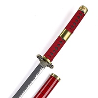 Espada Real de 104 cm del Anime Japonés One Piece, Sandai Kitetsu Roronoa Zoro Katana, para Cosplay
