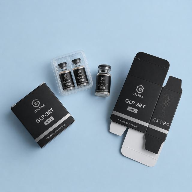 Custom Peptide Pen Packaging Boxes Cajas De Peptides Paper Boxes 3ml Peptide Vial Packaging Box with Label Printing