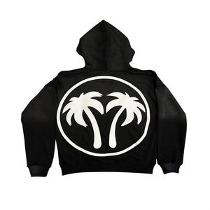 Custom Zipper Hoodies <b>Men</b> Women <b>Oversized</b> Zipper <b>Hoodie</b> Unisex Distressed Acid Wash Zip up <b>Hoodie</b> - Product Image 3