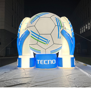 <span class=keywords><strong>Ballon</strong></span> de football gonflable géant en PVC personnalisé à l'hélium pour la publicité sportive, idéal pour les événements de la Coupe du Monde de football avec LED - Product Image 5