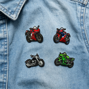 Pin de Solapa Metálico Esmaltado Personalizado al por Mayor con Temática Retro de Motocicleta para Motociclistas, Regalo, Promoción, en Stock - Product Image 2