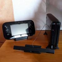 Console de jeu Wii U GamePad d'occasion, noire, 8 Go, ensemble de base, Wi-Fi, système de jeu vidéo familial
