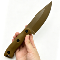 Couteau de survie, de camping, de randonnée et de chasse en acier inoxydable à lame fixe pleine longueur, haute dureté, tranchant, personnalisable OEM/ODM/OBM, avec poignée en nylon