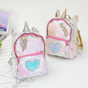 Peluche <span class=keywords><strong>Licorne</strong></span> Réversible <span class=keywords><strong>Paillettes</strong></span> Préscolaire Sac À Dos Enfants Sac D'école pour la Maternelle Filles Fille Cadeaux - Product Image 5