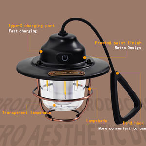 Verano al aire libre iluminación Camping Usb recargable campamento lámpara tienda colgante luz <span class=keywords><strong>Retro</strong></span> caballo atmósfera Camping Luz - Product Image 3