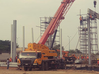 Grue hydraulique montée sur camionnette de 7 tonnes SPS16000