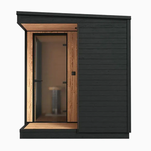 Ruang Sauna Uap Tradisional untuk 2 Orang, Kabin Sauna Kayu Luar Ruangan dengan Shower - Product Image 2