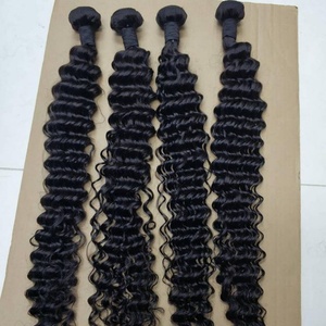 ผมมนุษย์แบบ Deep Wave ขายส่งเป็นมัด, ต่อผม, สีธรรมชาติ 10-30 นิ้ว ผมเวอร์จินไม่ผ่านการแปรรูป - Product Image 3