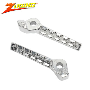 Repose-pieds en métal avec trous et rainures pour moto Kawasaki KLX250 - Modèle Zuqing (paire) - Product Image 1