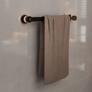 Porte-serviettes mural LED en nickel brossé de qualité supérieure, éclairé, robuste, pour salle de bain - Product Image 6
