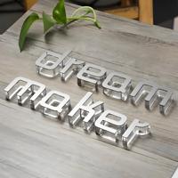 Letrero Comercial Acrílico Personalizado y Duradero, Letrero de Pared Metálico 3D Multicolor para Edificios y Tiendas