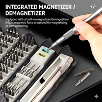 Jeu de tournevis magnétique Smarto T128 128-en-1 avec 122 embouts et 6 outils essentiels pour la réparation d'ordinateurs et d'ordinateurs portables (en métal)