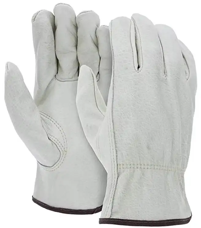 Custom Design Cow Leather Industrial Construction Welder Double Safety Welding Work Gloves
