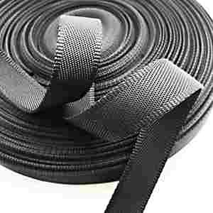 Sangle en polyester pour sacs, textiles de maison, ceintures – Sangle en polyester imitation nylon, sergé triple, bande creuse, sergé surjeté - Product Image 1