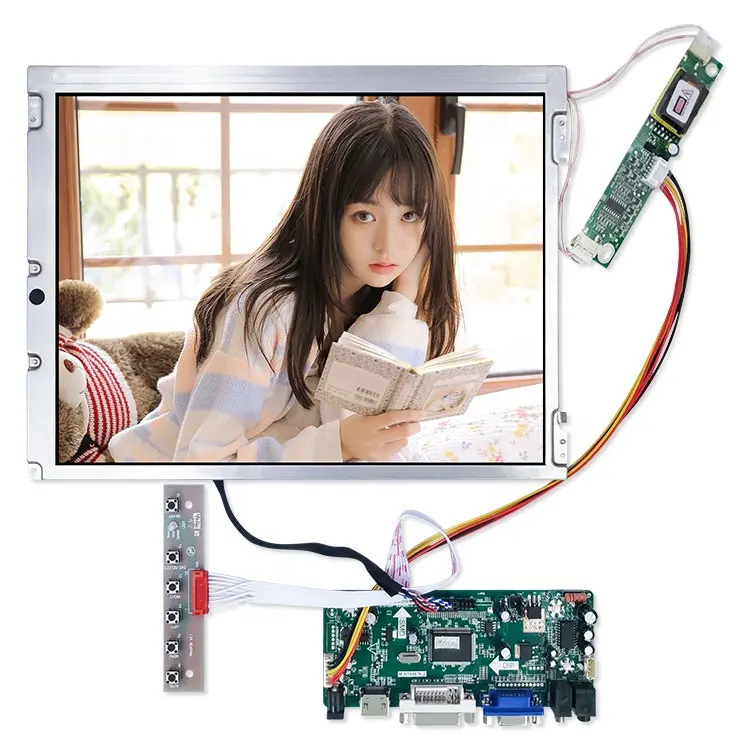 Màn Hình Đèn Nền Ccfl Rgb Led Tft Lcd, Màn Hình Led Chống Chói 12.1 Inch Màn Hình Mô-đun Oem Rgb 800*600 Có Giá Điều Khiển