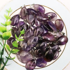 Liontin tetesan air kristal alami liontin jimat tetesan air batu penyembuhan untuk membuat perhiasan kalung - Product Image 5