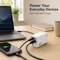 Chargeur mural double port USB-C USB-A, adaptateur de charge rapide OTP/OVP 20W, technologie GaN pour smartphones, tablettes, ordinateurs portables, voyage, maison