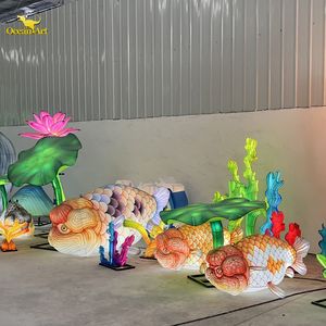 โรงงานโคมไฟซีกง โคมไฟช้างผ้าไหม LED กันน้ำ ทำมือ สำหรับเทศกาลดีวาลีและวันขอบคุณพระเจ้า - สีและขนาดที่ปรับแต่งได้ - Product Image 2