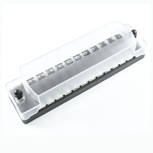 Bloque de Fusibles de Cuchilla BH-612PE de 6/12 Vías - Multi I/O con Tornillos M4 para Modificaciones de Automóviles/Embarcaciones, Bloque de Distribución de Fusibles EV de 100A 58V - Product Image 2
