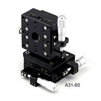 A31 XYZ Assemblage combiné 3 axes Étape de déplacement Étape de réglage de fixation de la table de scène manuelle avec bouton de tête micrométrique