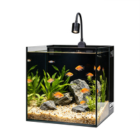 Ensemble d'aquarium de bureau en gros directement de l'usine, nano-aquarium personnalisable avec filtre intégré et éclairage LED pour commandes en gros