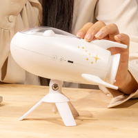 Lampe de table électrique mignonne et portable, rechargeable par USB, avec haut-parleur mini-rocket, pour chambre à coucher, bureau, lampe de chevet
