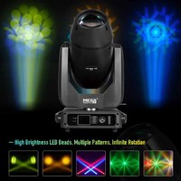 Projecteur LED mobile 3-en-1 CMY CTO 400W, faisceau/lavage hybride, 12 gobos fixes, 8000K, 26500 lumens, prisme 6/8 facettes, DMX512