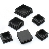 Embout de protection en plastique moulé par injection 30*30mm, insert pour tube 45x45mm, cache-trou de finition pour poteau de clôture, tuyau, chaise, noir