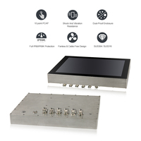 Panel PC Industrial Táctil de 15 Pulgadas, OEM ODM IP69K, Acero Inoxidable, Resistente al Agua, J1900, Sin Ventilador