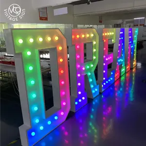 Big Bulb Led H Light Up Large Letters Party Marquee Letter Lights 4ft For Sale