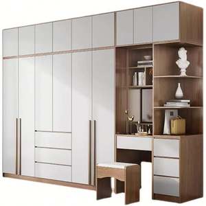 Armoire design personnalisé armoire simple moderne panneau de particules de mélamine armoire armoire de rangement placard chambre armoires - Product Image 4