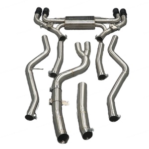89-76MM 304 Stainless Steel/Titanium Mid Catback Exhaust Pipes for BMW 2020-2023 M340i G20 B58 3.0T Factory Wholesale Price - Product Image 3