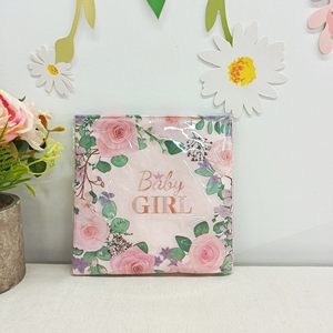 อุปกรณ์ตกแต่งงานแต่งงานธีม DAMAI ชุดน้ำชาฤดูใบไม้ผลิ ดอกกุหลาบสีชมพู ดอกชบาสีขาว ชุดอาหารเย็นแบบใช้แล้วทิ้ง ถ้วยกระดาษ ผ้าเช็ดปาก - Product Image 5