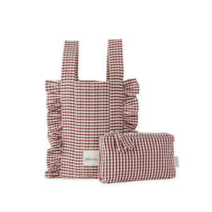 Bolsa de Pañales para Bebé de Estilo Moderno a Cuadros, Nueva de Fábrica, OEM, Bolsa de Mano para Mamá, Bolsa Colgante Resistente para Cochecito de Bebé, Juego de 2 Piezas - Product Image 1