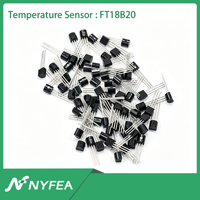 Capteur de température numérique 1-Wire FT18B20, boîtier TO92, 2,5-5,5V +/-0,5°C, -55~+125°C, bus à un seul fil, équivalent DS18B20