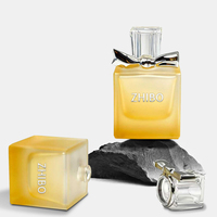 Flacon de parfum rectangulaire transparent en verre de 30 ml avec bouchon à vis et pulvérisateur, design nœud, vente en gros