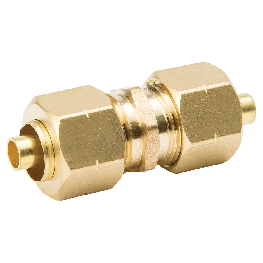 Fabrikant Buis Connector Compressie Adapter Unie Koppeling Fitting Messing Sanitair Pijp Fitting