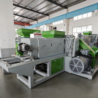 Machine de recyclage, lavage, déshydratation et séchage de films humides LDPE/LLDPE Horserider avec granulateur à pression