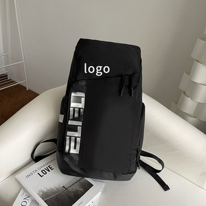 Letter Trendy Brand New Large Capacity <b>Backpack</b> High School College Students Outdoor <b>Backpack</b> Men <b>Waterproof</b> Zipper Polyester - Product Image 2