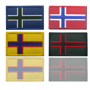 Parche Bordado de Bajo Pedido Mínimo, Bandera de <span class=keywords><strong>Noruega</strong></span> de Europa del <span class=keywords><strong>Norte</strong></span>, Colores Variados, Parche para Coser en Chalecos, Bolsos, Gorras, Adhesivo - Product Image 2