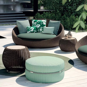 Ensemble de salon de jardin en aluminium et corde, idéal pour villa, collection de meubles de détente d'extérieur, canapé sectionnel, vente chaude - Product Image 1