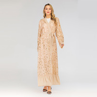 Robes élégantes en dentelle pour femmes, tendance, avec broderie de feuilles et paillettes, style robe longue, automne 2024, modèle 21-1711