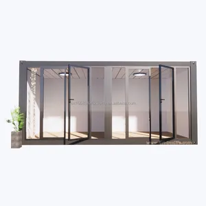 Modern 20ft Prefab Steel Container Clothing Store Kiosk Mobile Shop House or Mall Application Structure