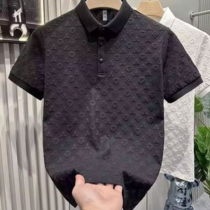 T-shirt décontracté de luxe pour homme en jersey respirant à col rond et manches courtes en Spandex/Coton - Product Image 2